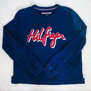 Tommy Hilfiger | Navy Blue with Red and White Sweatshirt